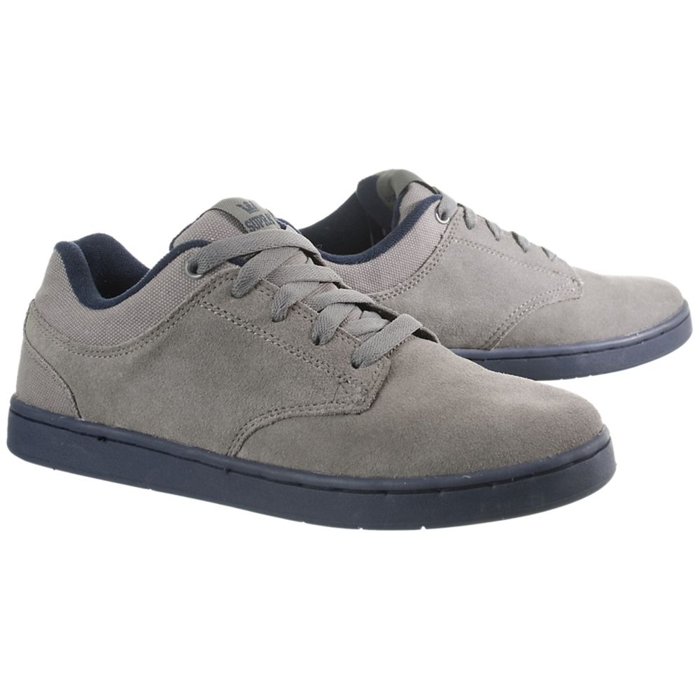 Chaussures de Skate Supra Dixon Grise Grey Suede/Navy Homme | CDL-86651995